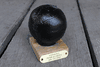 Handcrafted in Kentucky Made From Coal Basketball Figurine On Wood Base Handcrafted in Kentucky Made From Coal Basketball Figurine On Wood Base