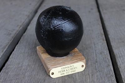 Handcrafted in Kentucky Made From Coal Basketball Figurine On Wood Base