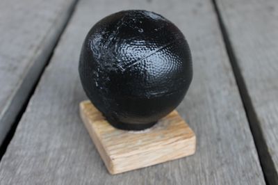 Handcrafted in Kentucky Made From Coal Basketball Figurine On Wood Base