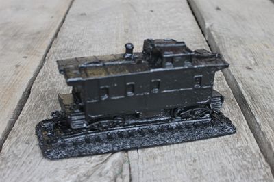 Handcrafted in Kentucky Made From Coal Caboose Figurine 