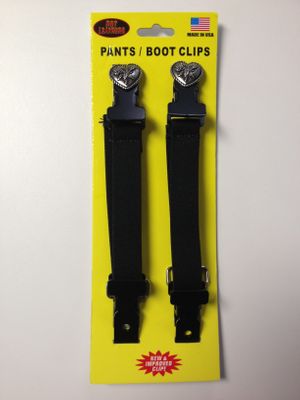 Heart with Rose Motorcycle Riding Pant Clips