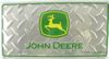 John Deere Green Logo Diamond Plate License Plate