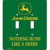 John Deere Metal Double Light Switch Plate Cover