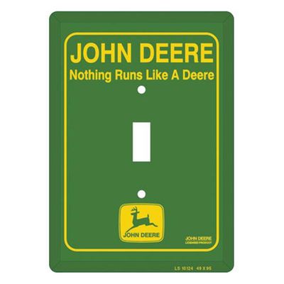 John Deere "Nothing Runs Like A Deere" Single Light Switch Metal Plate Cover