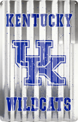 Kentucky Wildcats Corrugated  Aluminum Sign 12" X  18"