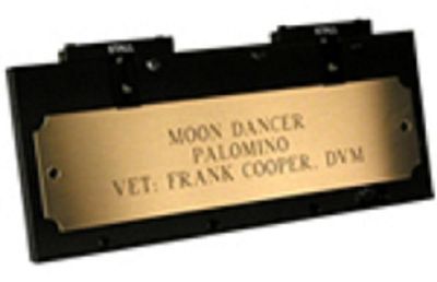 Laser Engraved Brass Stall Plate