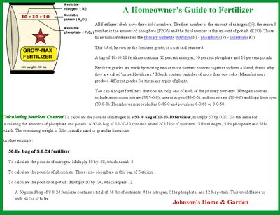 Lawn & Garden Fertilizers Lawn & Garden Fertilizers
