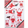 Louisville Cardinals Family Auto Decals - Sm. 6 Pack