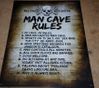 Man Cave Rules Tin Metal Sign 12" X 15"