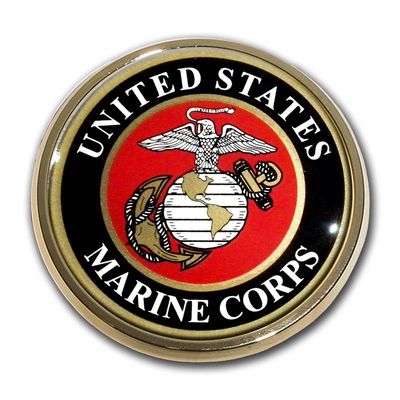 Marine Chrome Auto Emblem (Seal)