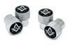 Mason Universal Valve Stem Caps - Shiny Chrome Knurling