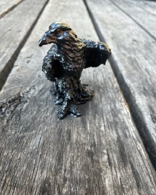 Medium Eagle Handcrafted from Coal