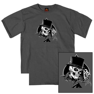Men's Skull Top Hat Double Sided T-Shirt
