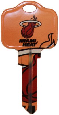 Miami Heat NBA KW1 Kwikset House Key Blank