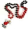 Miami Heat NBA Mardi Gras Beads Necklace with Medallion