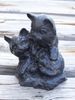 Two Cats Handcrafted from Coal