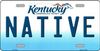 Kentucky Native Metal License Plate