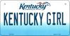 Kentucky Girl Metal License Plate