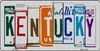 Kentucky License Plate Art Brushed Aluminum 