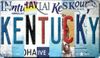 Kentucky Strip Art Metal Motorcycle Plate