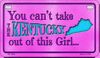 Kentucky Girl Metal Motorcycle Plate