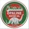 Sinclair Opaline Round Tin Sign
