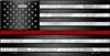Thin Red Line Full American Flag Metal License Plate