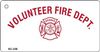 Volunteer Fire Dept License Plate Metal Keychain