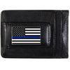 Thin Blue Line Police Flag Leather Cash and Cardholder