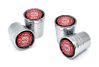 Fire Universal Valve Stem Caps - Shiny Chrome Aluminum Smooth