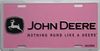 Pink Nothing Runs Like A Deere John Deere  Metal License Plate