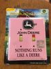 Pink John Deere Metal Double Switch Cover