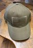 Coyote Brown US Flag Hook Loop Low Profile Adjustable Hat Brushed Cotton Twill