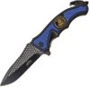 Master USA Police Linerlock Assisted Opening Blue Knife