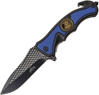 Master USA Police Linerlock Assisted Opening Blue Knife