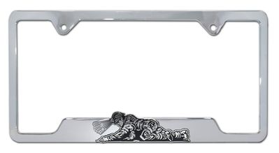 Coal Miner 3D Metal License Plate Frame