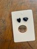 Small Heart Stud Earrings Handmade From Coal by Kentucky Artisans