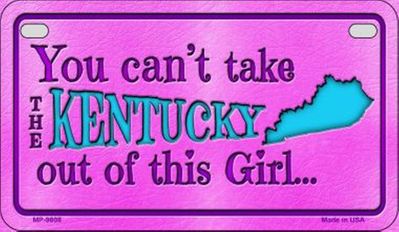 Kentucky Girl Metal Motorcycle Plate