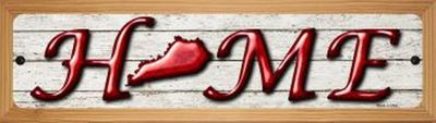 Kentucky Home State Outline Mini Metal Street Sign