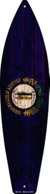 Kentucky State Flag Metal Surfboard 