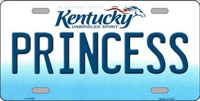 Kentucky Princess Metal License Plate