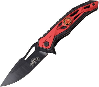 Fire Dept Linerlock Assisted Opening Red