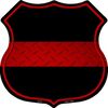 Thin Red Line Metal Highway Shield