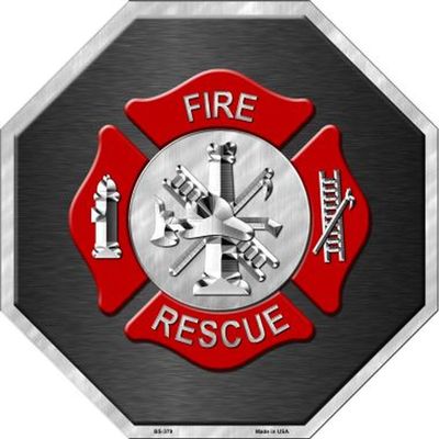 Fire and Rescue Metal Sign