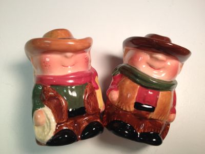 Montana Silversmiths Cowboys Salt & Pepper Shakers