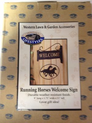 Montana Silversmiths Running Horses Welcome Sign