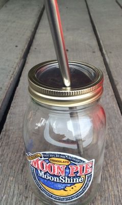 Moon Pie Moonshine Sipping Mason Jar