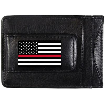 Thin Red Line Firefighter Flag Leather Cash and Cardholder