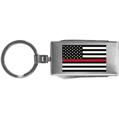 Thin Red Line Firefighter Flag Multi-tool Key Chain