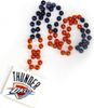 Oklahoma City Thunder NBA Mardi Gras Beads Necklace with Medallion